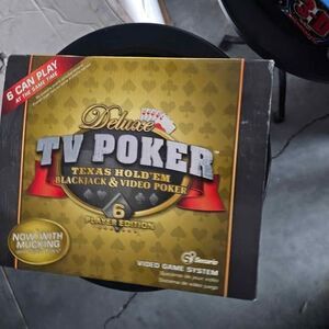 Deluxe TV Poker Game Texas Hold'em Blackjack Video Poker - Open Box